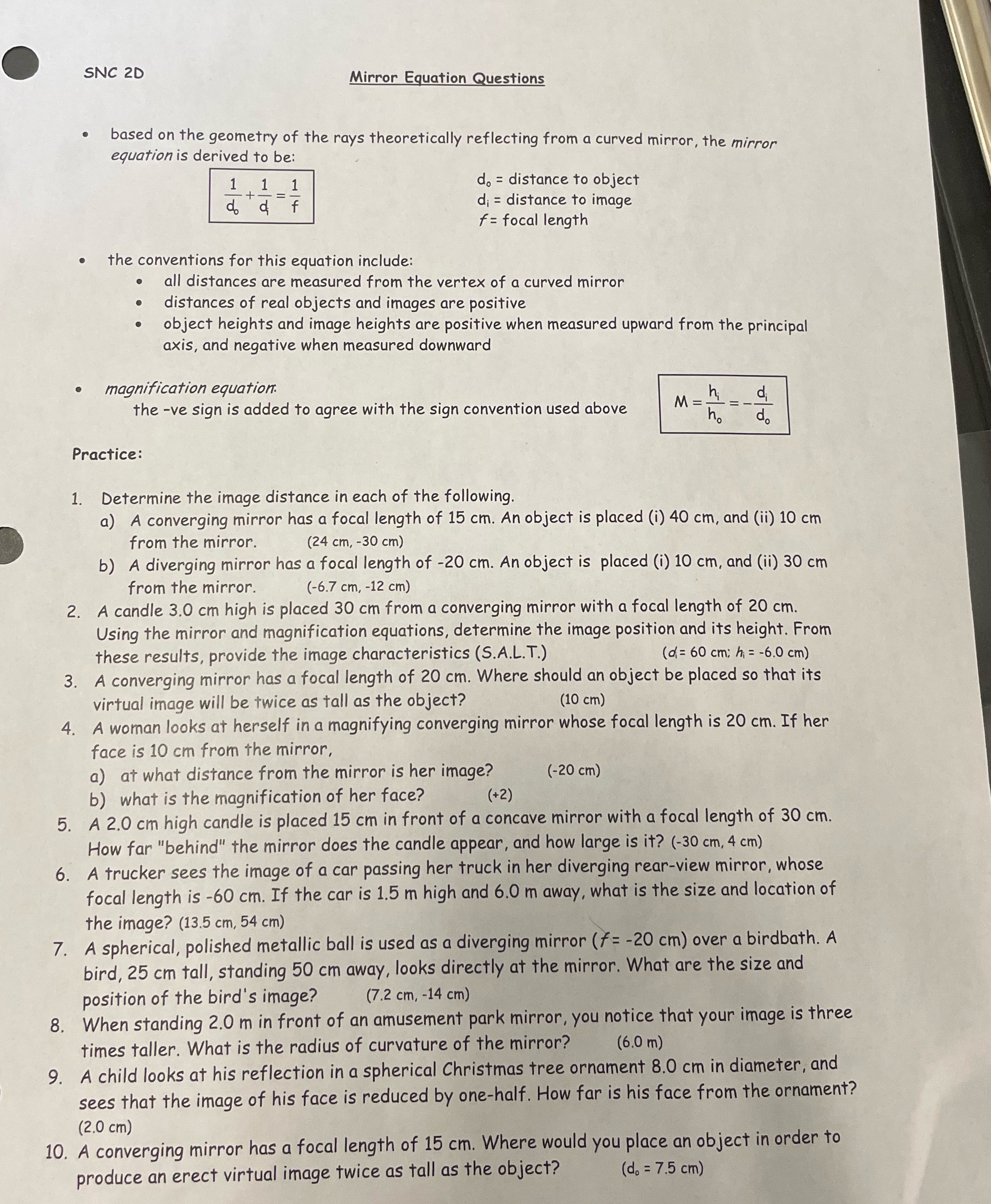 Can you help me do the first 5 question with showing and
