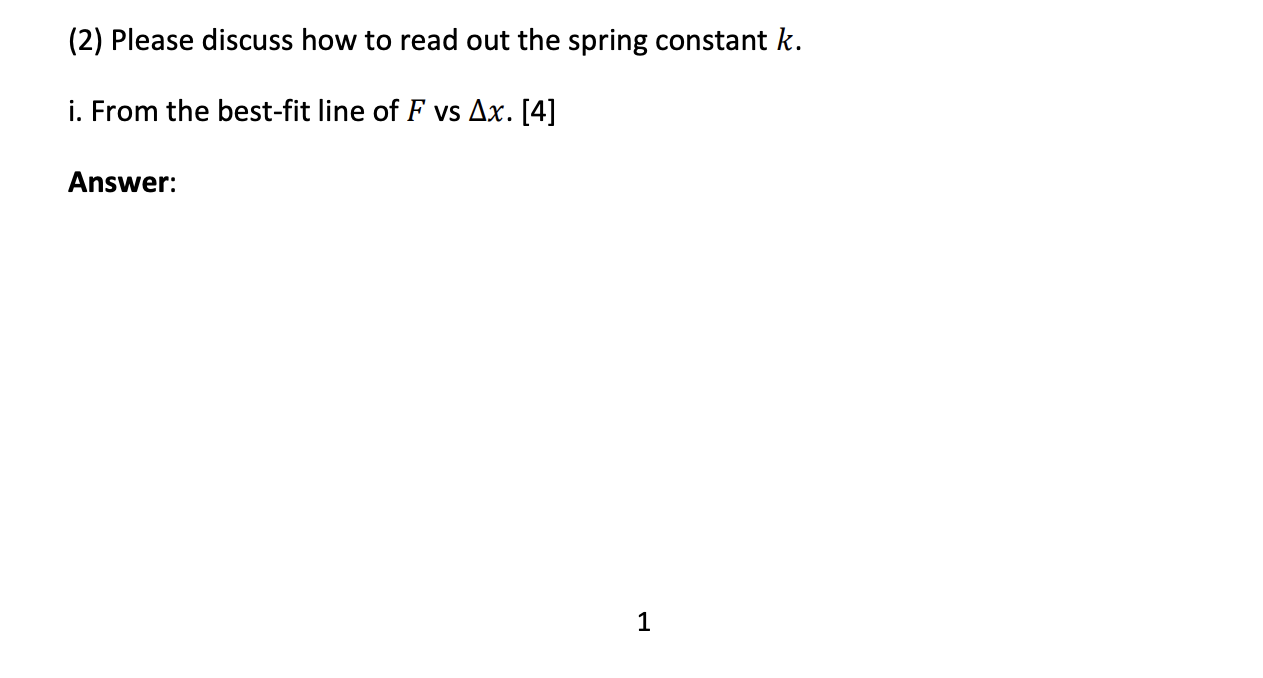 vs time of damped spring oscillations. The points denote maximum dis- placements