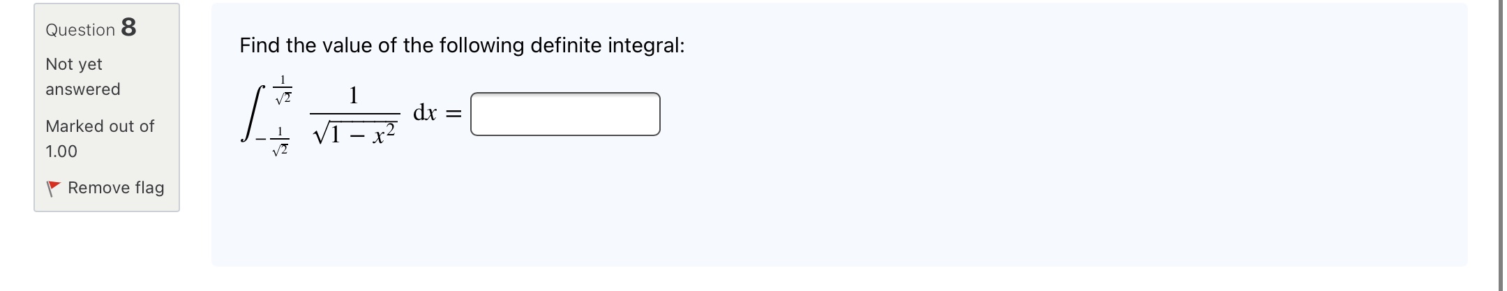 I would like it solved correctly. Question 8 . . . .