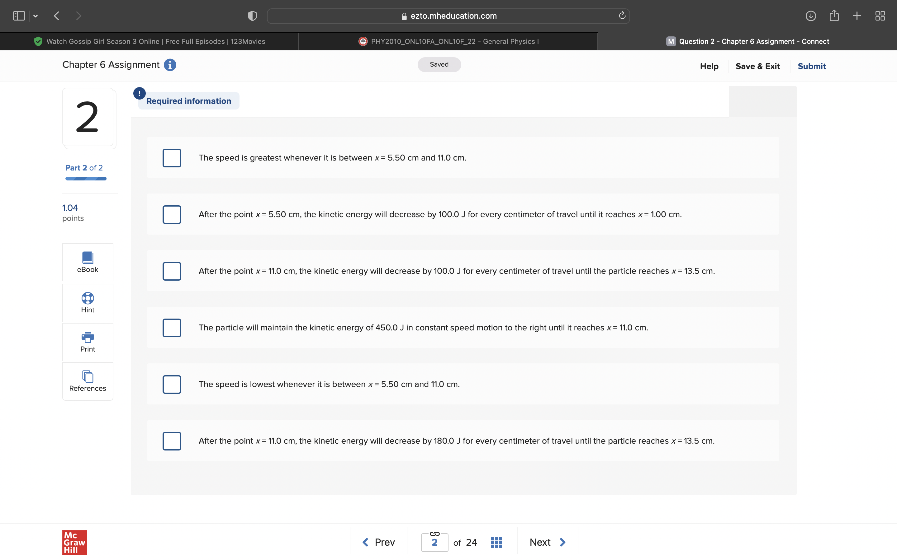- Connect Chapter 6 Assignment 0 Saved Help Save & Exit Submit