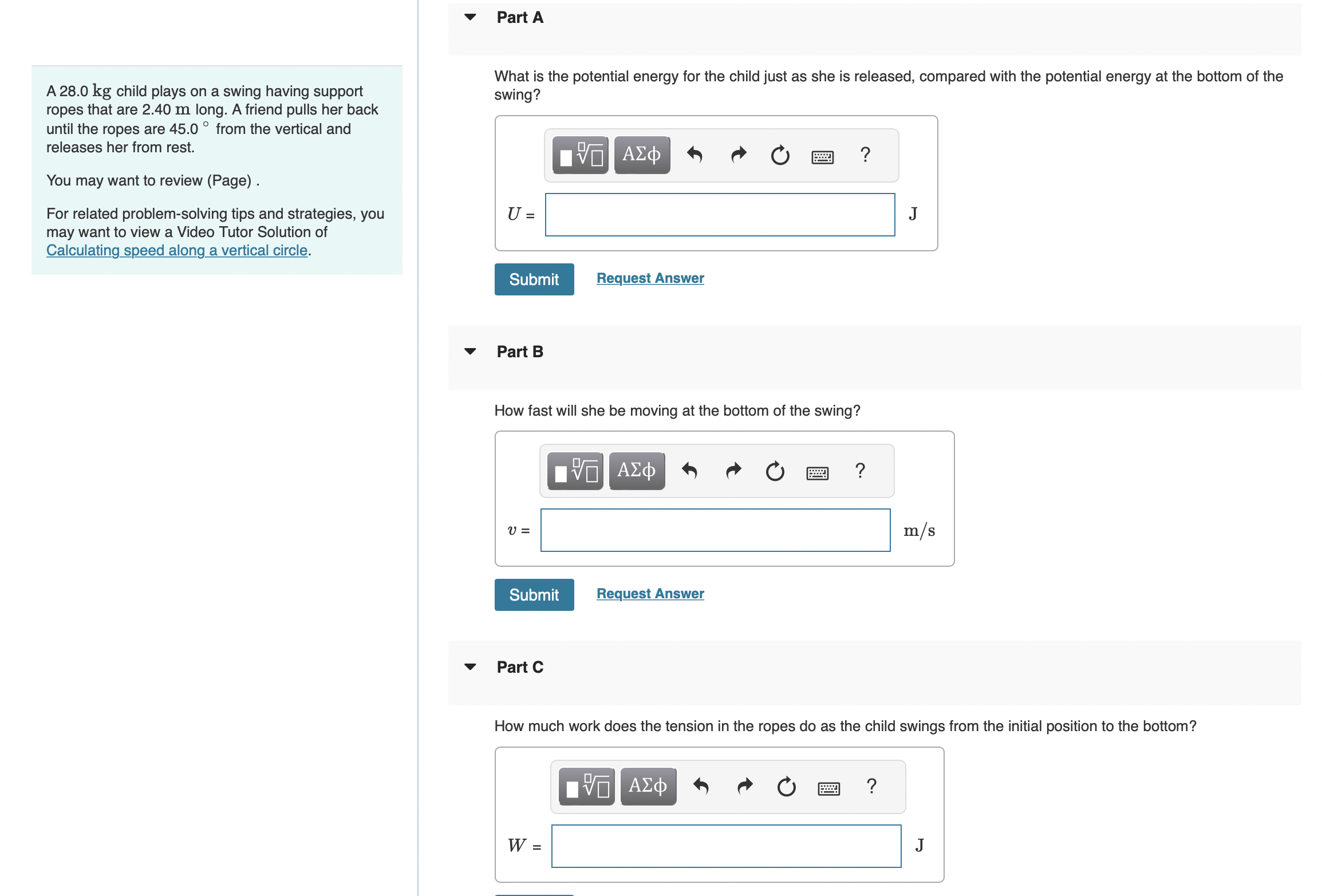 Q9 - HW05 - Circular Motion, Gravity, Work and EnergyProblem 7.41 -