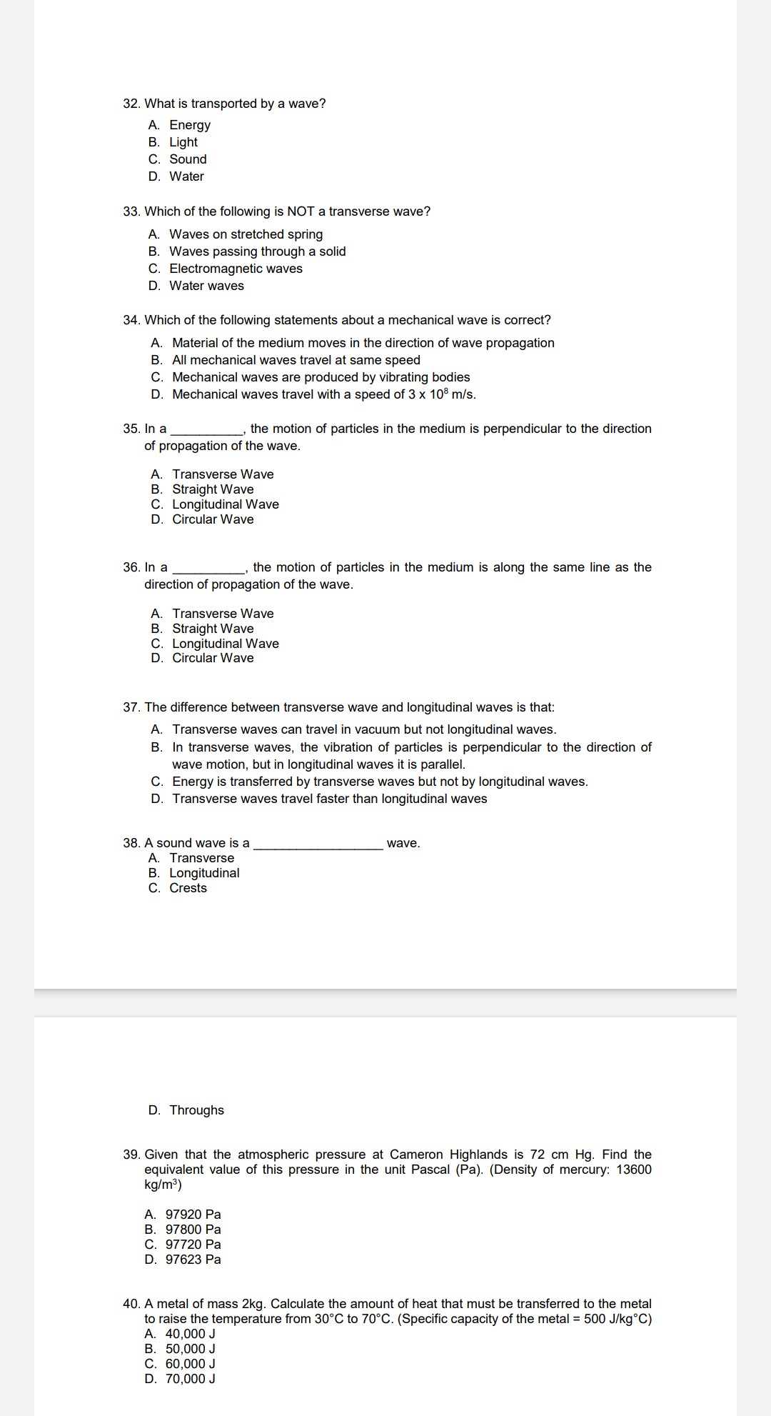 the oil. (4 marks) ii. What is the critical incident angle of