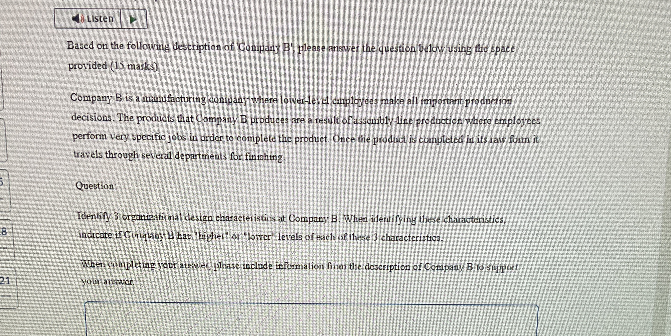Please answer the following in the mini case Listen Based on the