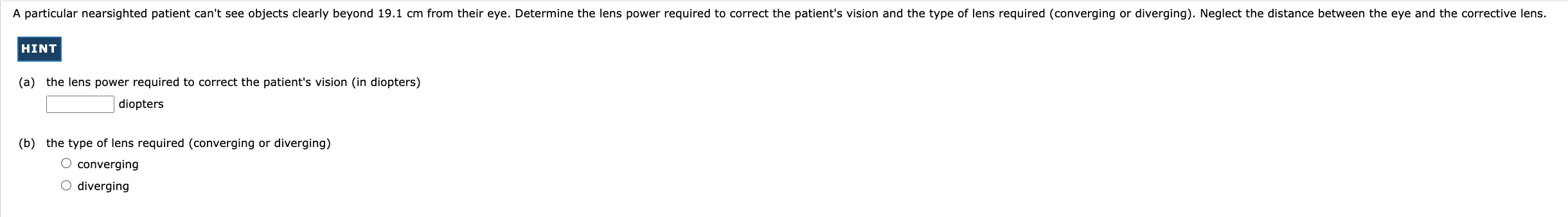 objects from infinity to as near as 25.0 cm from the lens.