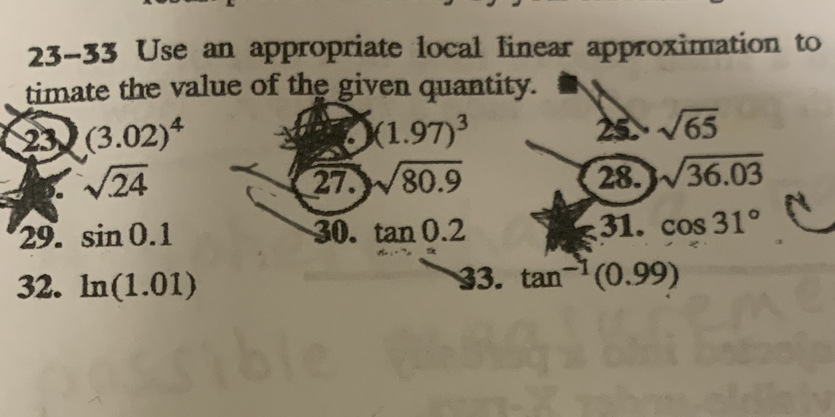 Answer only Question 23, 25, 26, 27, 28, 30, and 33. 23-33