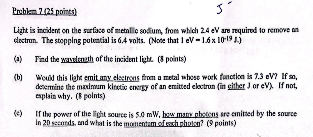 Please help me solve the following problem: Problem 7 (25 points) J