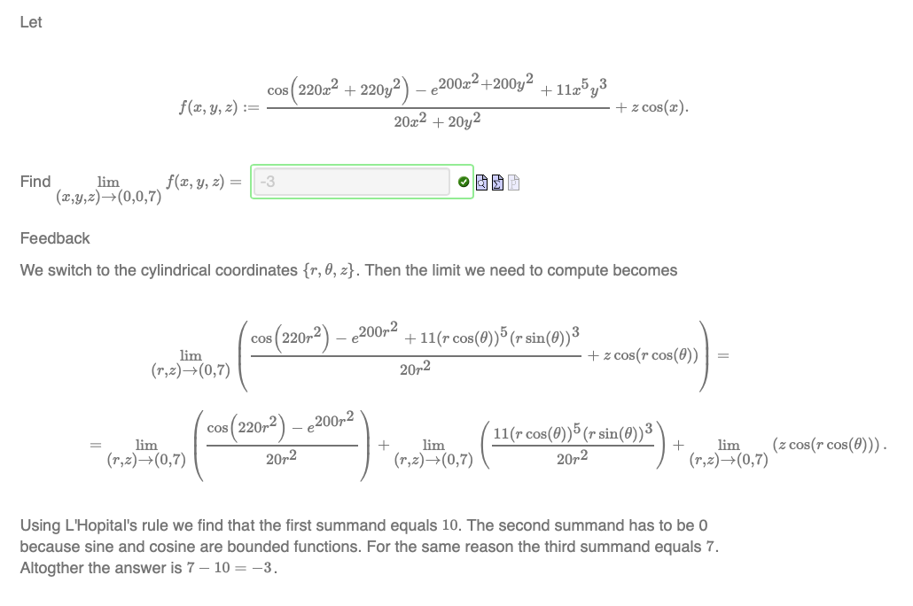 2 2 + y2 does not have a finite limit at the