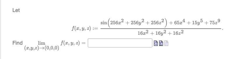 point (0, 0). True O FalseEvaluate the following statement: the function 2