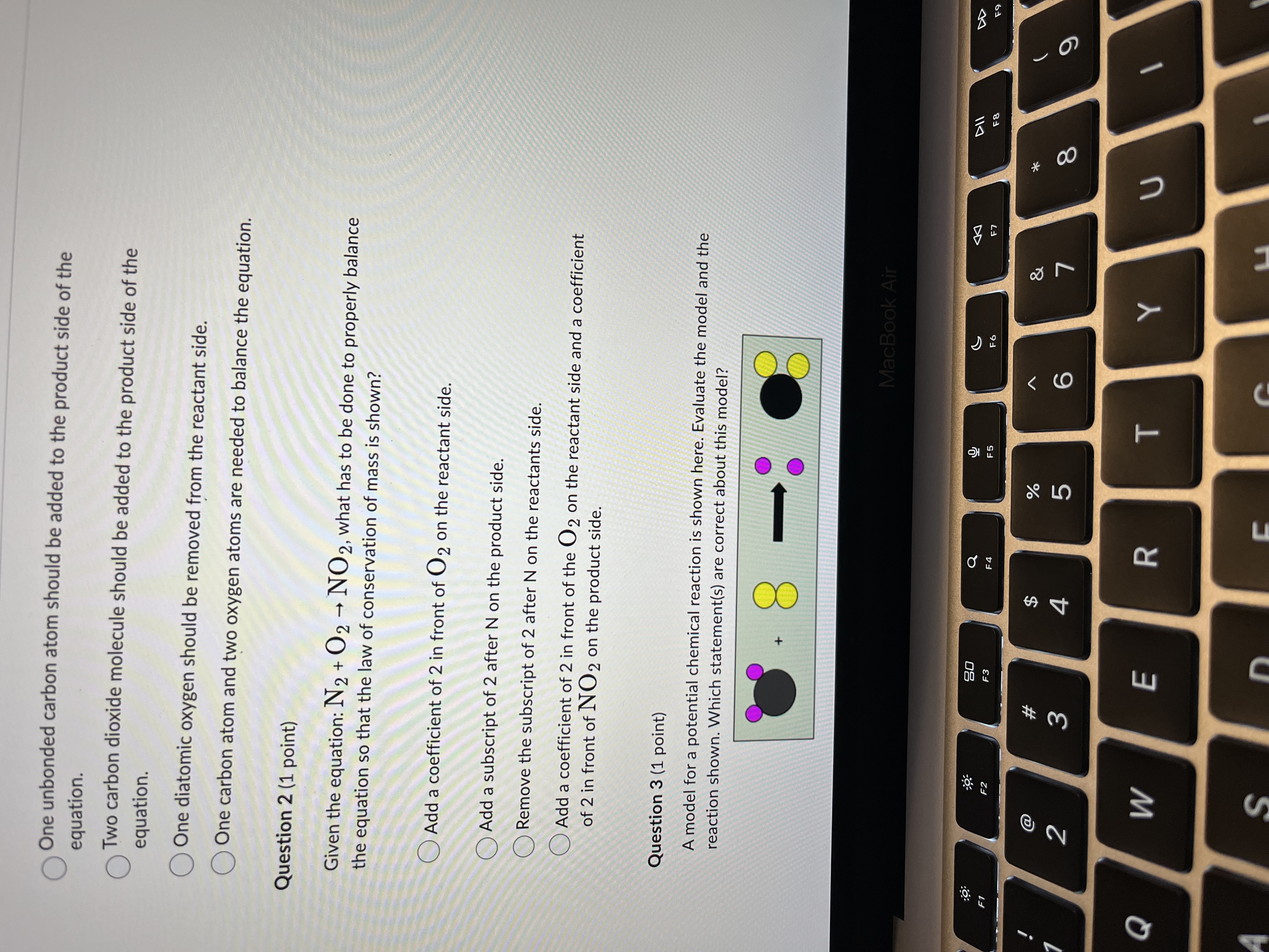 Carbon Dioxide Molecule Water Molecule Use the key above to interpret the
