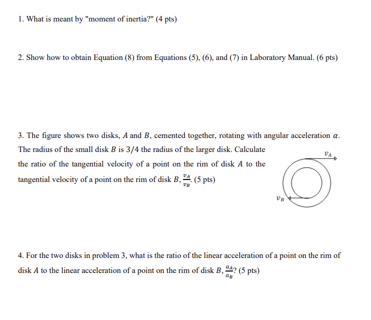 ma Torques on the disk-pulley system: Tr = Idisk a GGG Linear