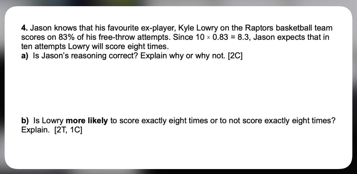Please answer the question, show your work, notations and therefore statement for