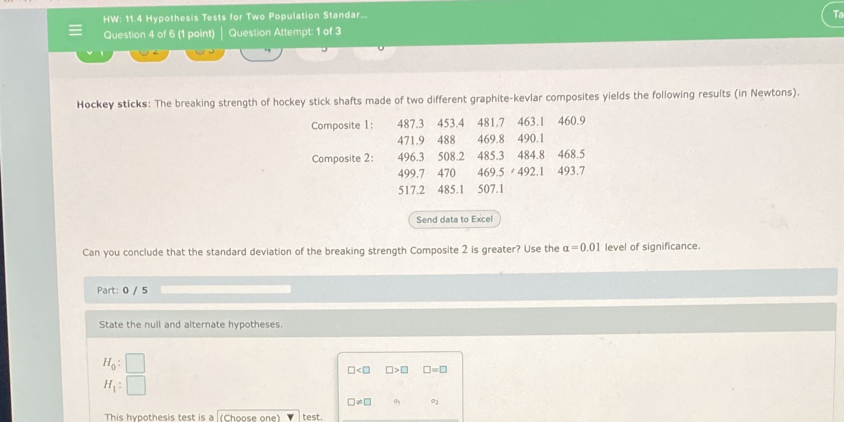  HW: 11.4 Hypothesis Tests for Two Population Standar... Ta Question 4