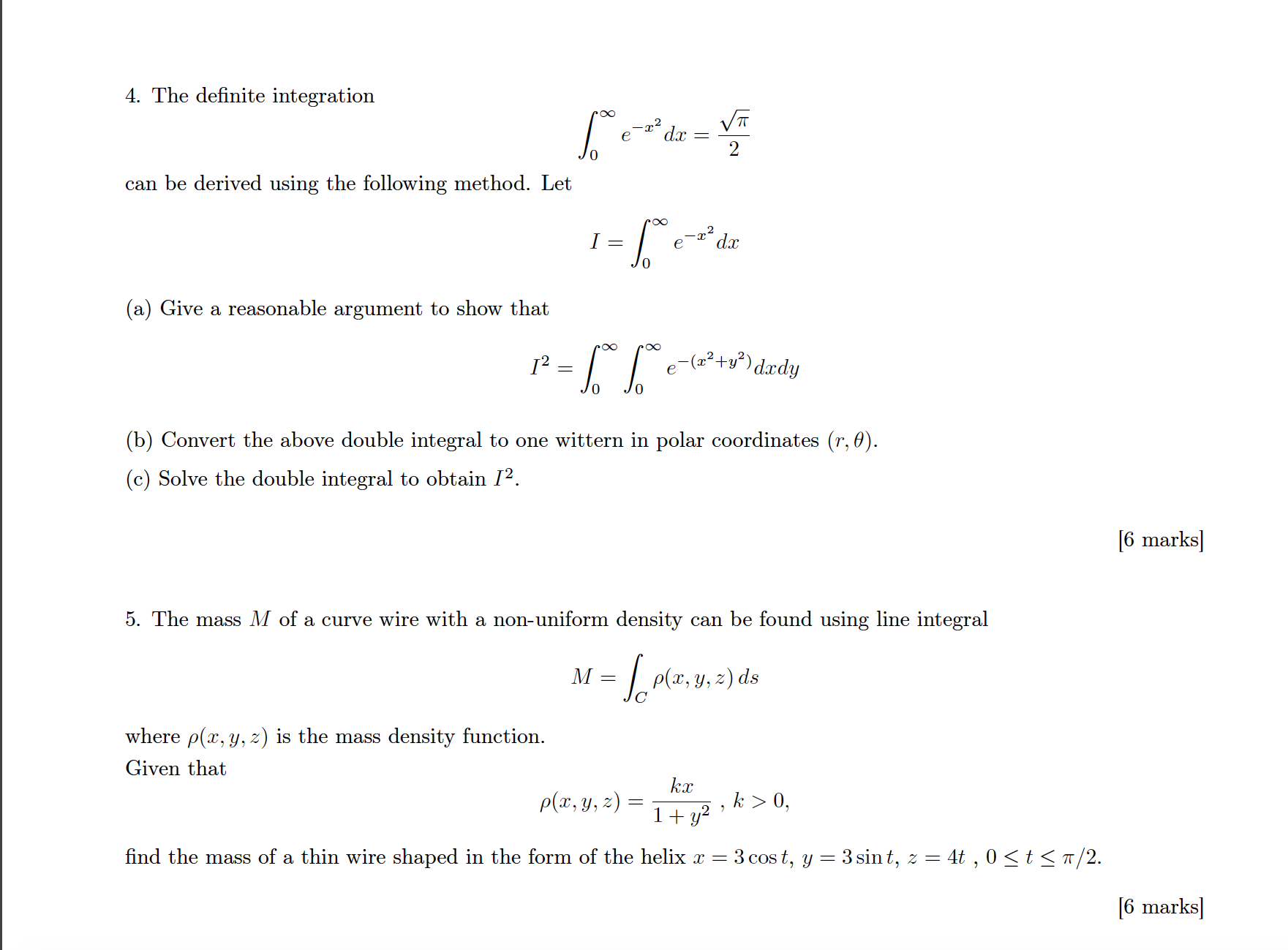  4. The denite integration 0'3 m [Lu 5% II we can