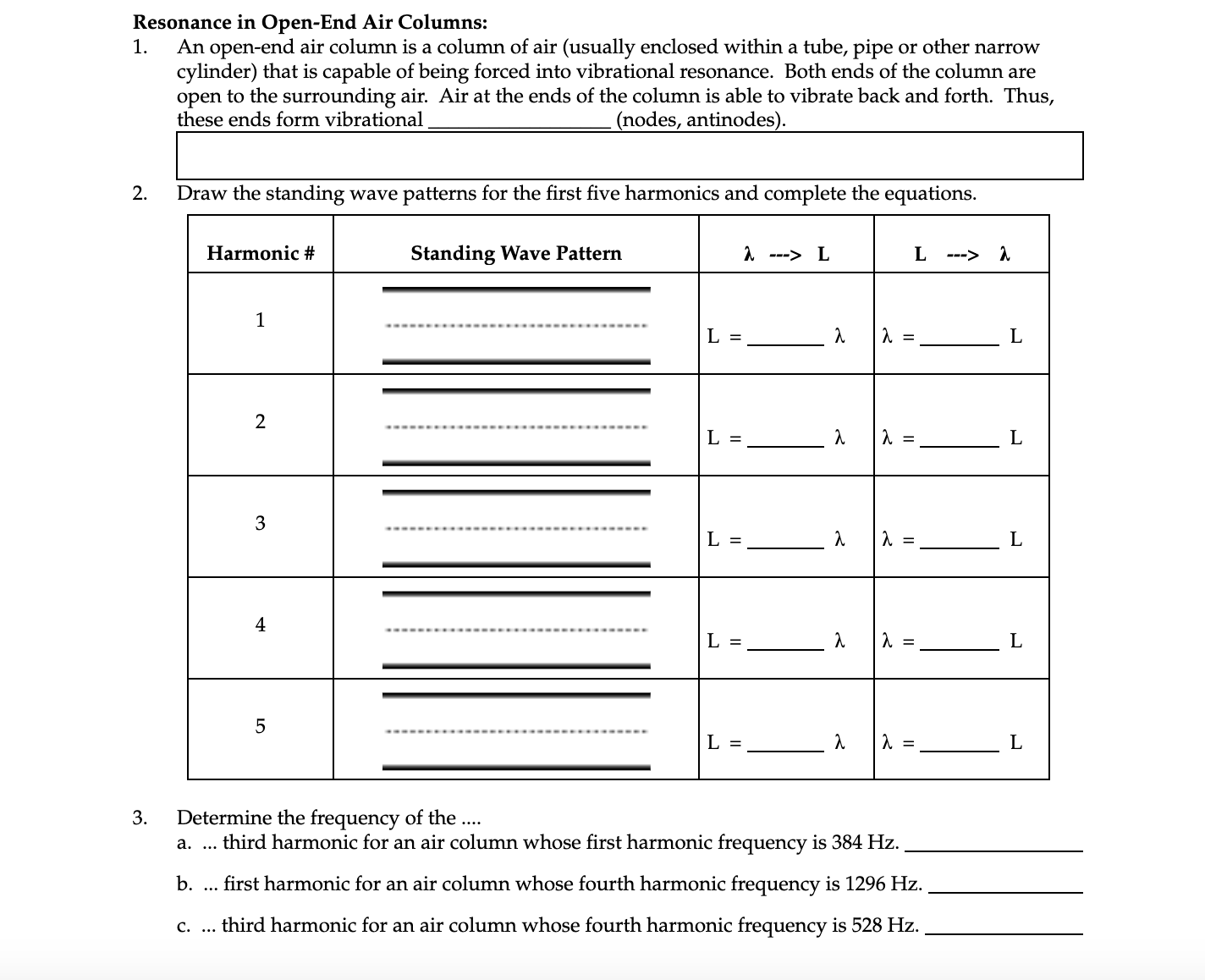 the following problems. 5. A guitar string with a length of 80.0