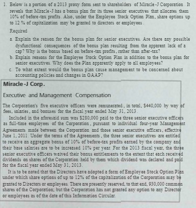  1. Below is a portion of a 1013 proxy form sent