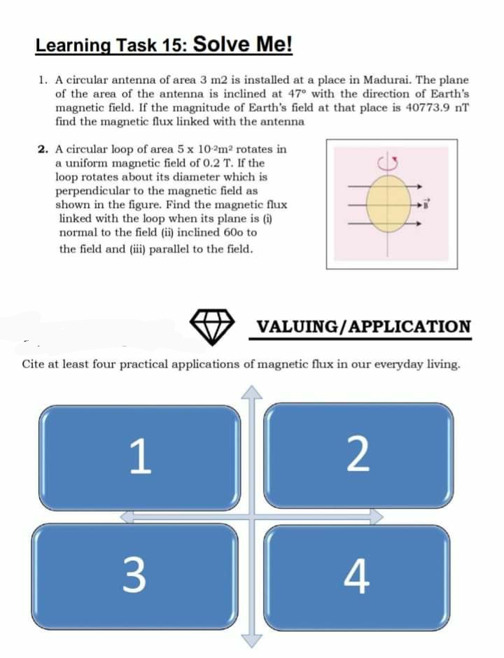 I need help please Learning Task 15: Solve Me! 1. A circular