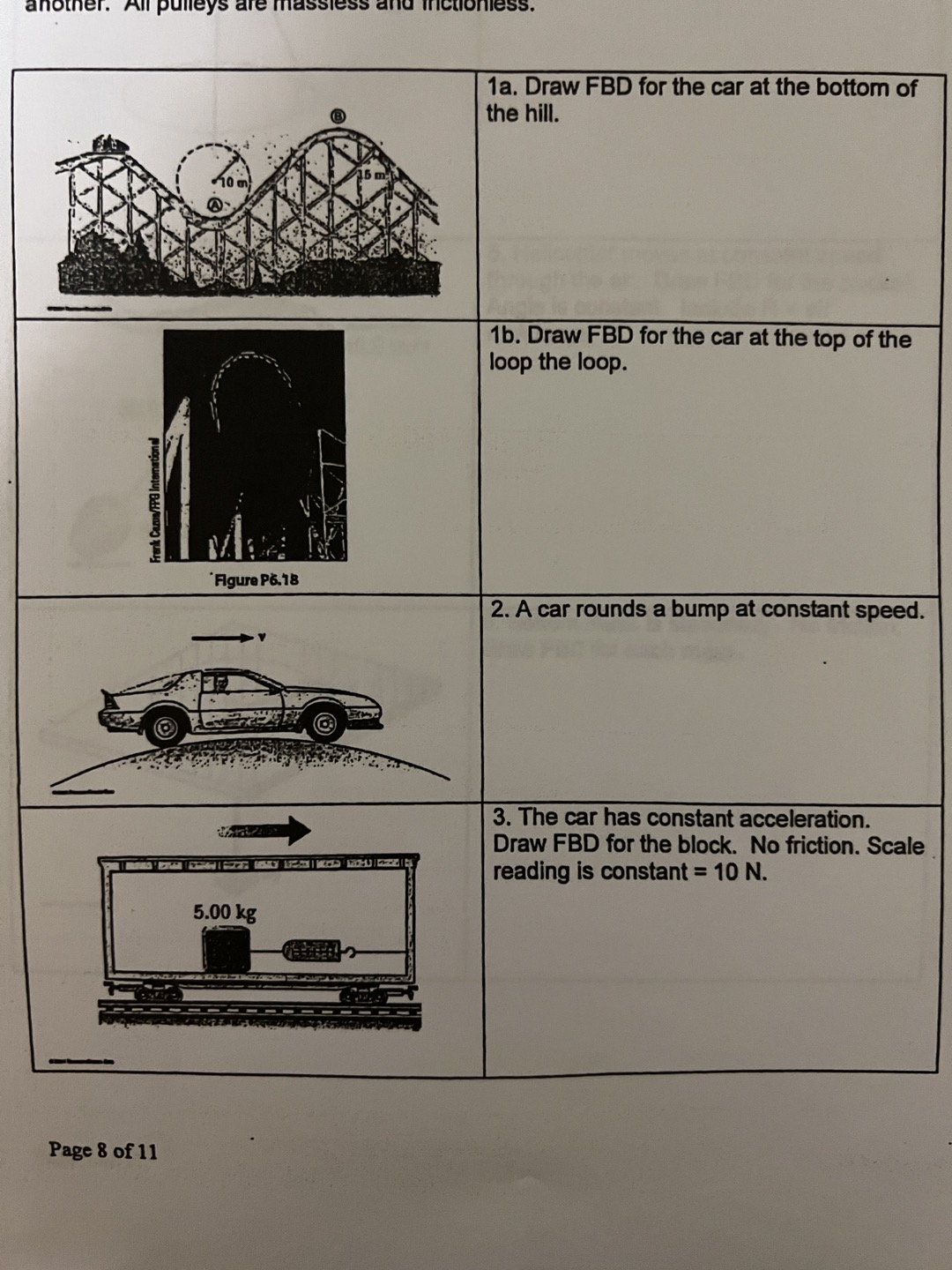 terminal velocity 7. Static 8. Sliding at constant speed | 9. Decelerating