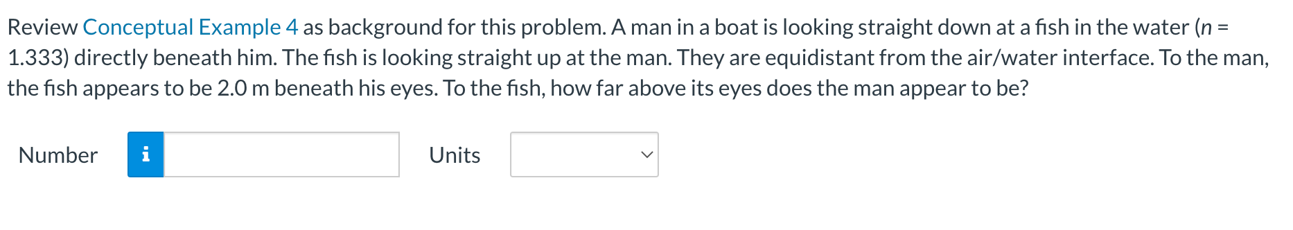  Review Conceptual Example 4 as background for this problem. A man