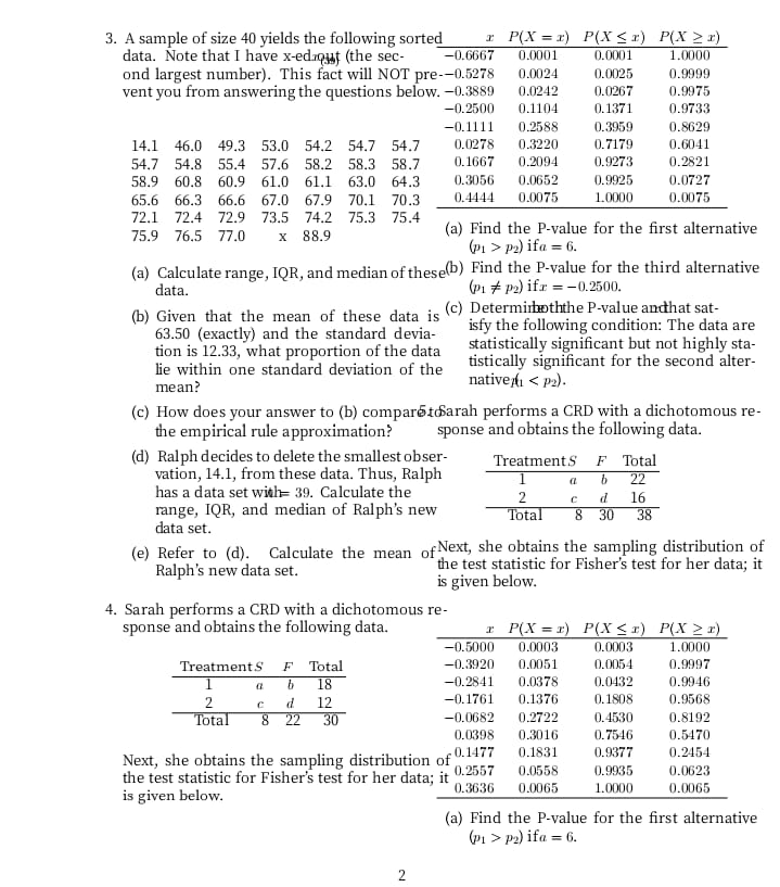 the P-value for the third alternativeConsider an unbalanced study with six subjects