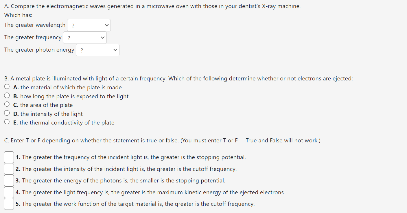 A. Compare the electromagnetic waves generated in a microwave oven with
