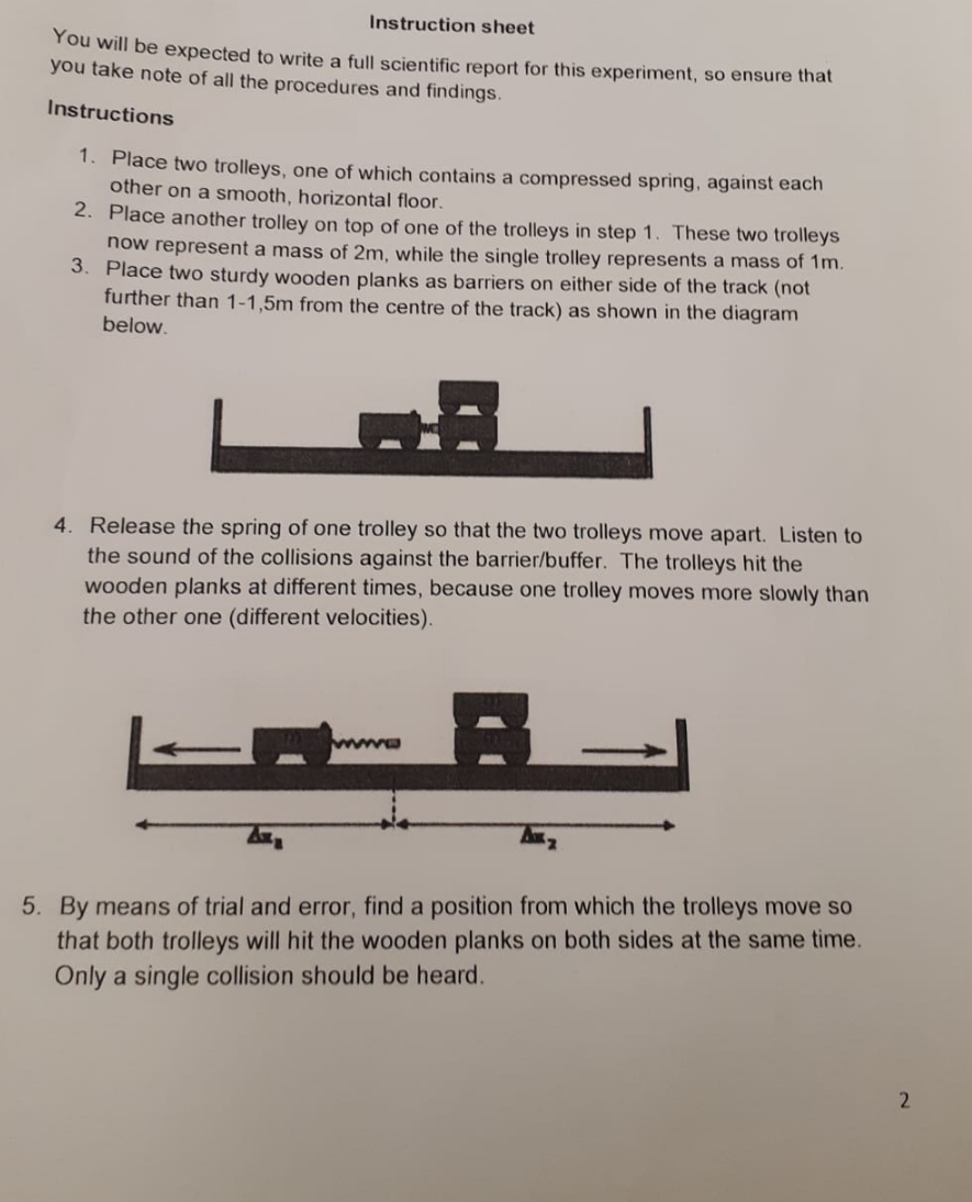 what would be some safety precautions for this particular experiment Instruction sheet