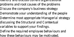  LL problems and root causes of the problems Discuss the company's