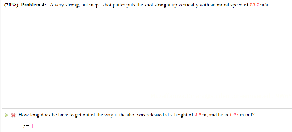 moment the dime is released until it strikes the ground. t ={20%}