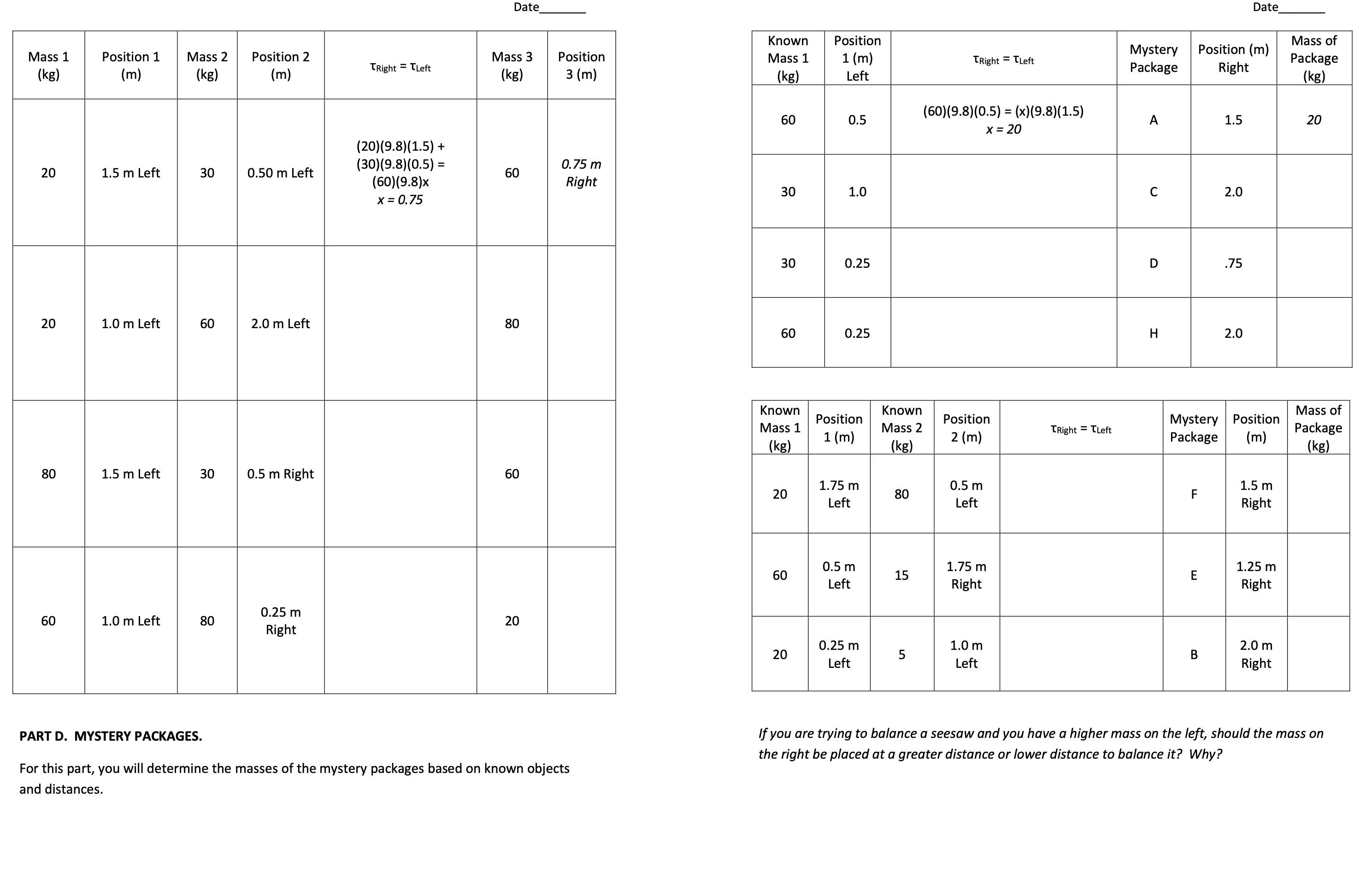 activity, you will be using the pHet website http://phet.colorado.edu/sims/html/balancing-act/latest/balancing-act_en.html (linked on my