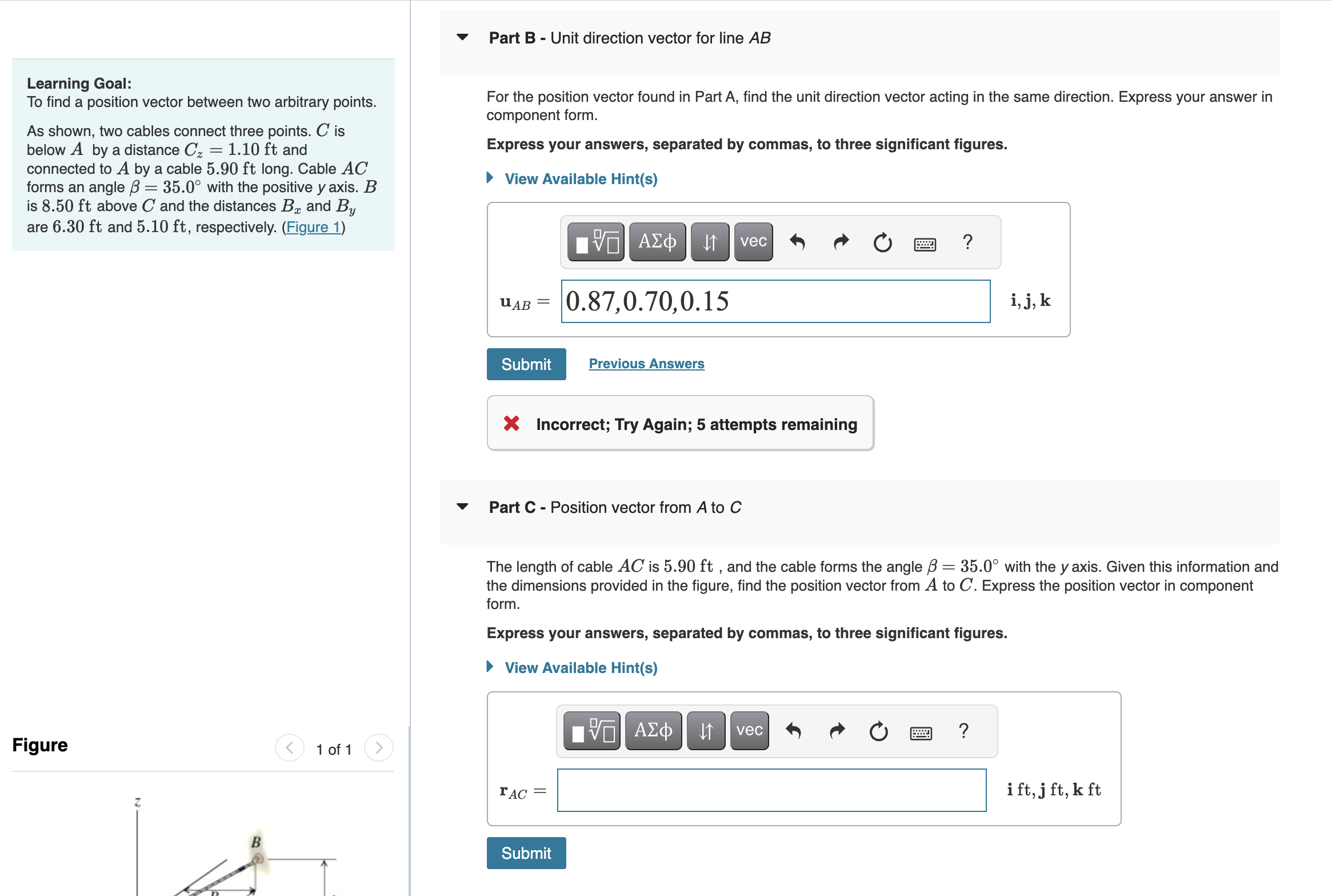 Goal: To find a position vector between two arbitrary points. _ _