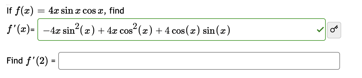 then f' (a) = 3 cos (x ) - 9 sin (x)