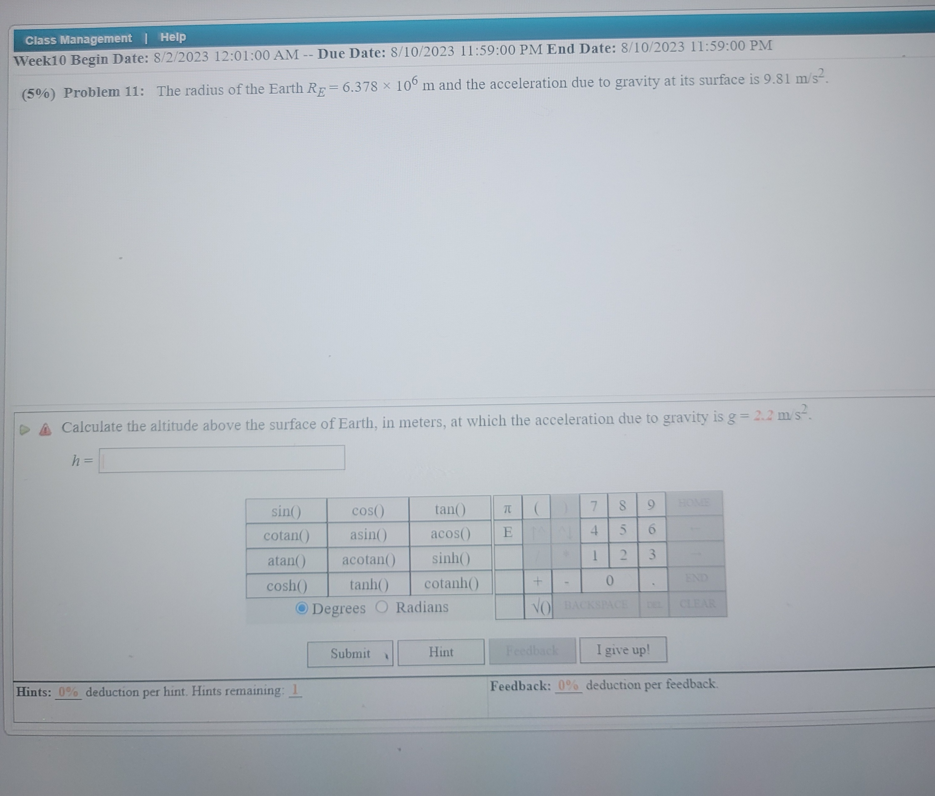 6: The figure shows a small sphere of mass m a distance