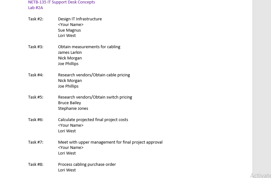 like to replace the cabling infrastructure at the national headquarters. Using Microsoft