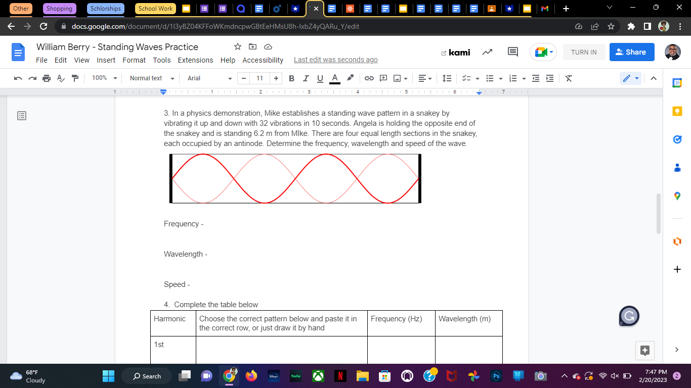 kami TURN IN Share File Edit View Insert Format Tools Extensions Help