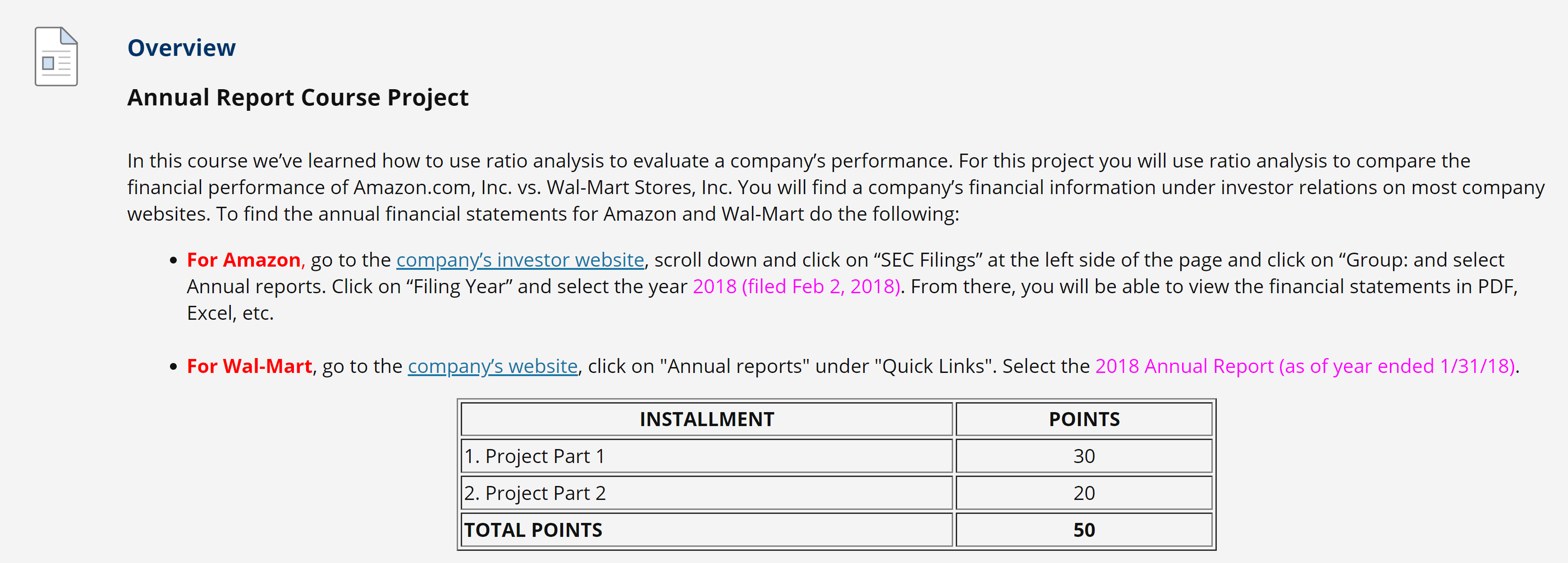 companies. Use the template provided. 1 . The first column lists the