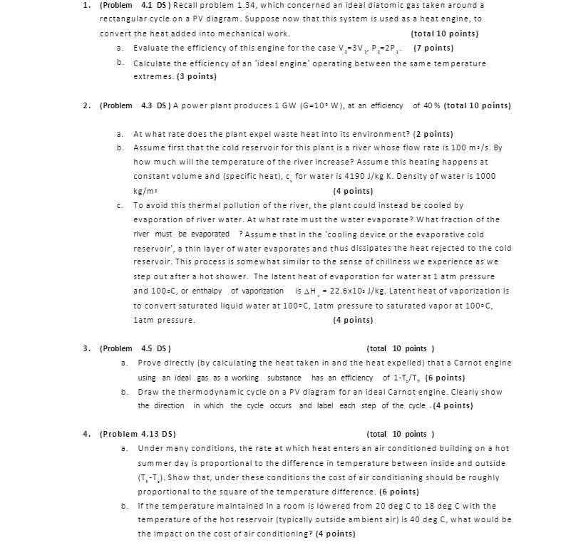  1. (Problem 4.1 DS ) Recall problem 1.34, which concerned an
