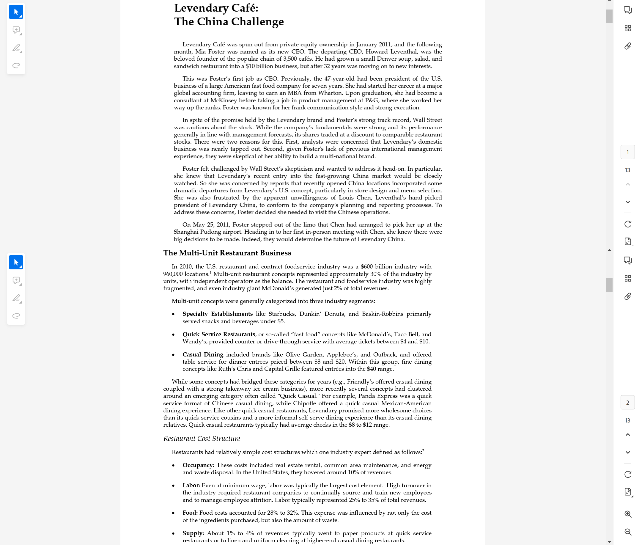  Levendary Caf: The China Challenge Levendary Cate was spun out from