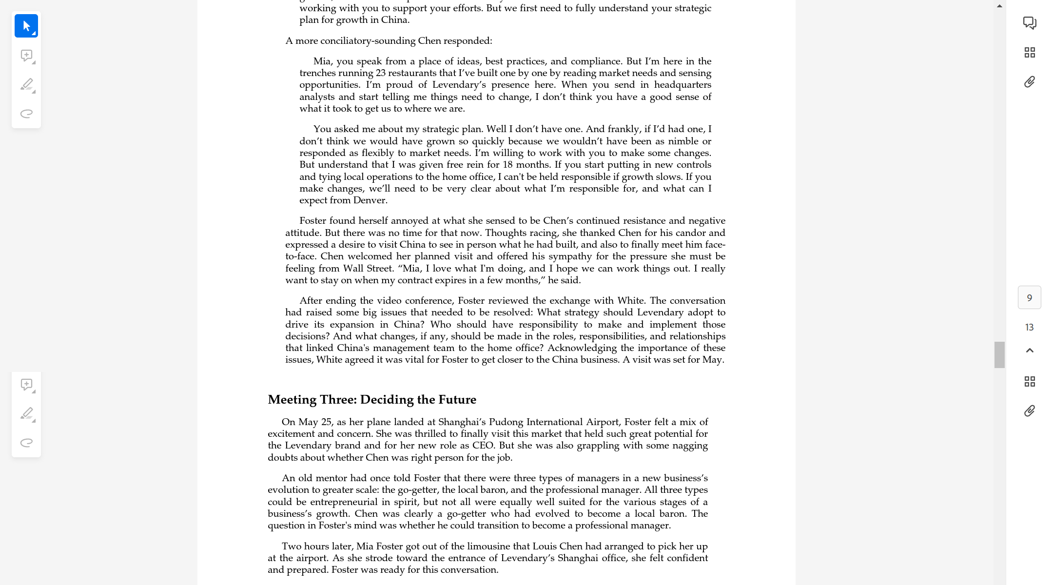 This was Foster's first job as CEO. Previously, the 47-year-old had been