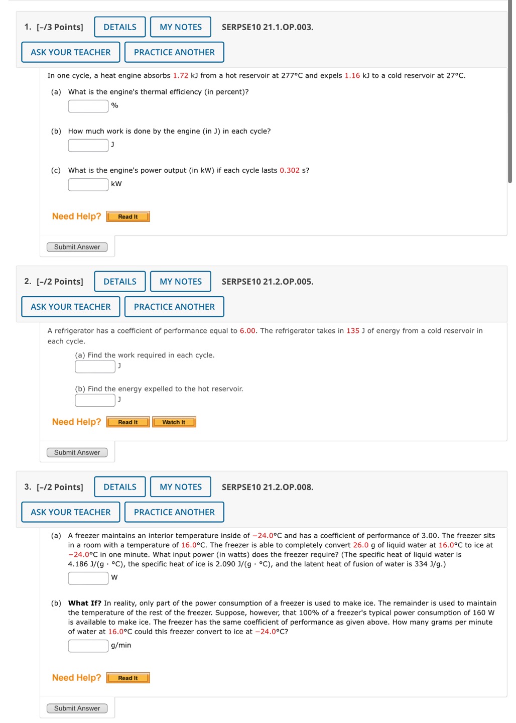  1. [-/3 Points] DETAILS MY NOTES SERPSE10 21.1.0P.003. ASK YOUR TEACHER