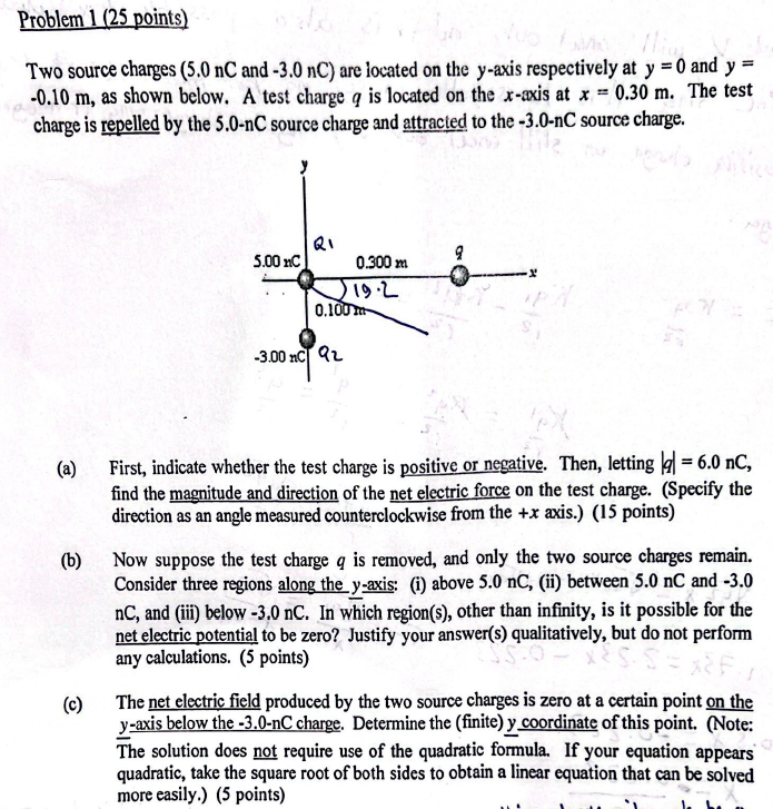 Please help me answer the following: Problem 1 (25 points) Two source