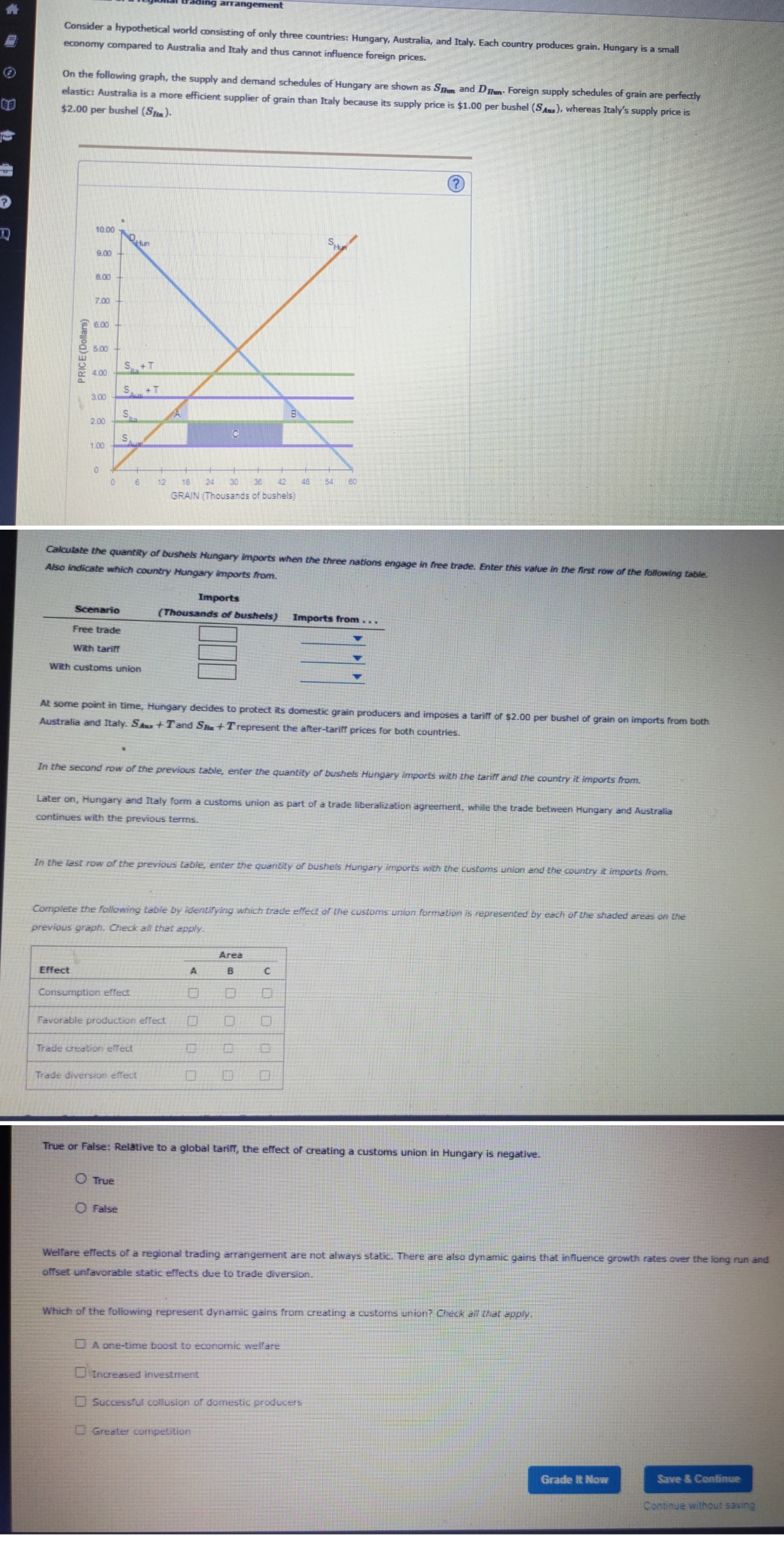 please answer all sections Consider a hypothetical world consisting of only three