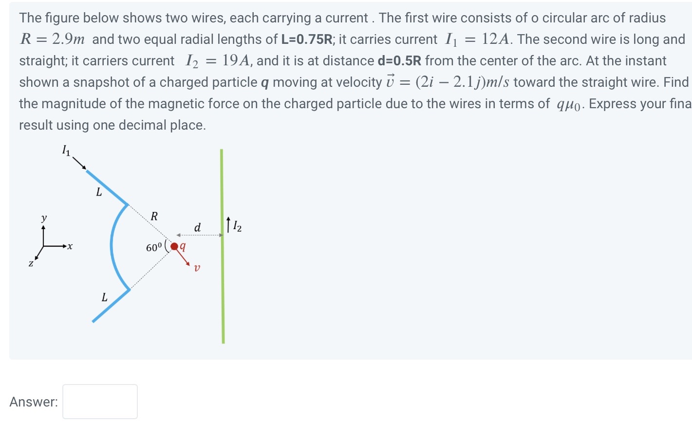 Phys 102 important The gure below shows two wires, each carrying a