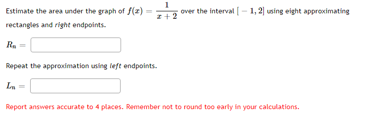 and t = + for the graph below. Evaluate A(@) for x