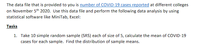 The data file that is provided to you is number of