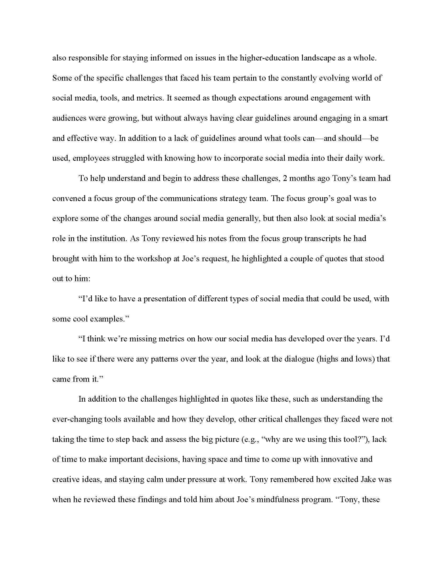 this training for leaders? How might the challenges be different depending on