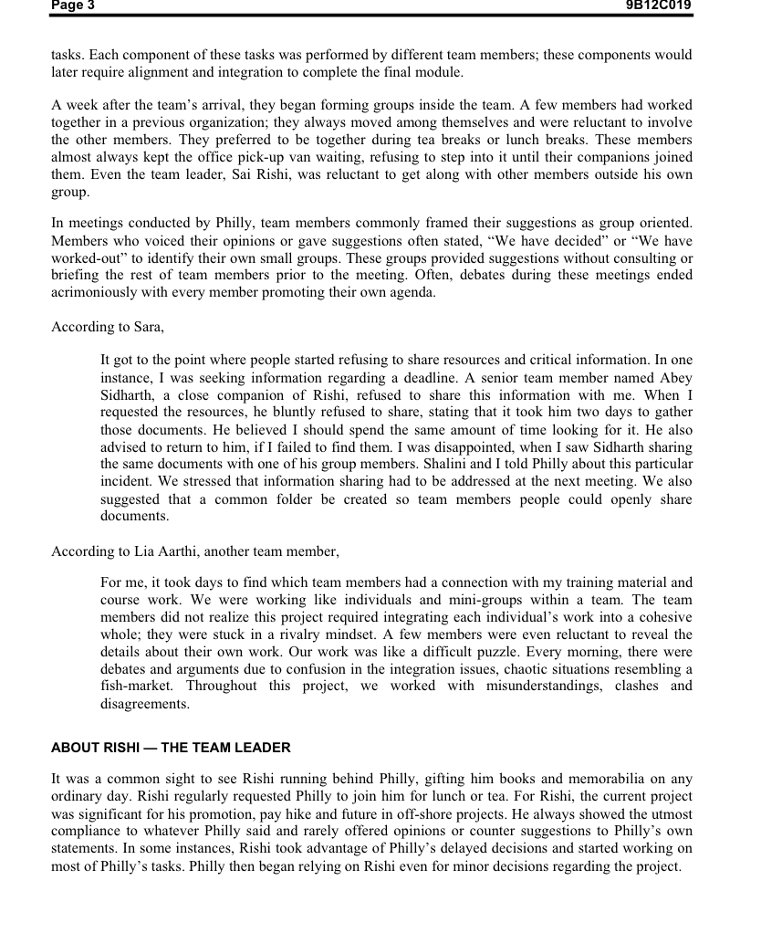 not intend to Illustrate either effective or ineffective handling of a managerial