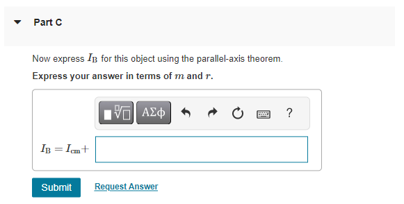 B Using the definition of moment of inertia, calculate Ip, the moment