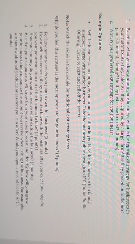 Please answer the questions below. 1. Based on what you know about