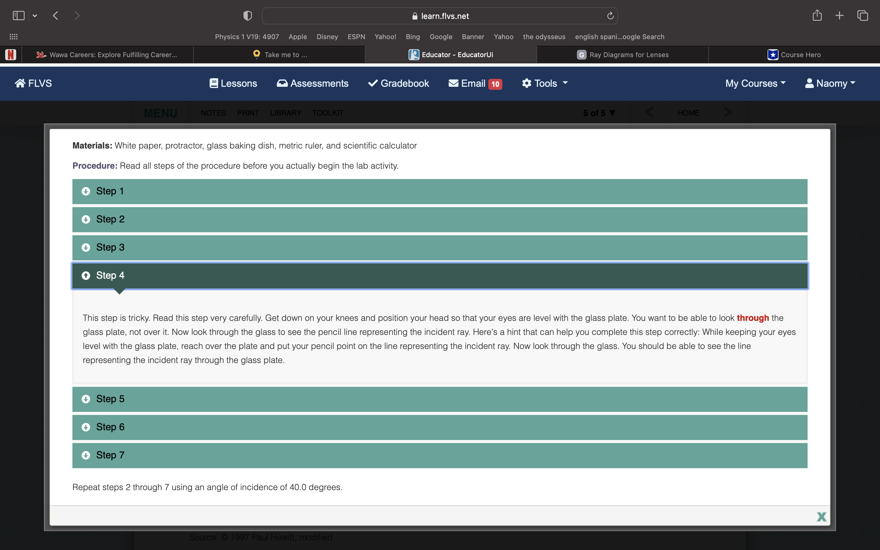 paper. You will replace it in the next step. Draw a normal