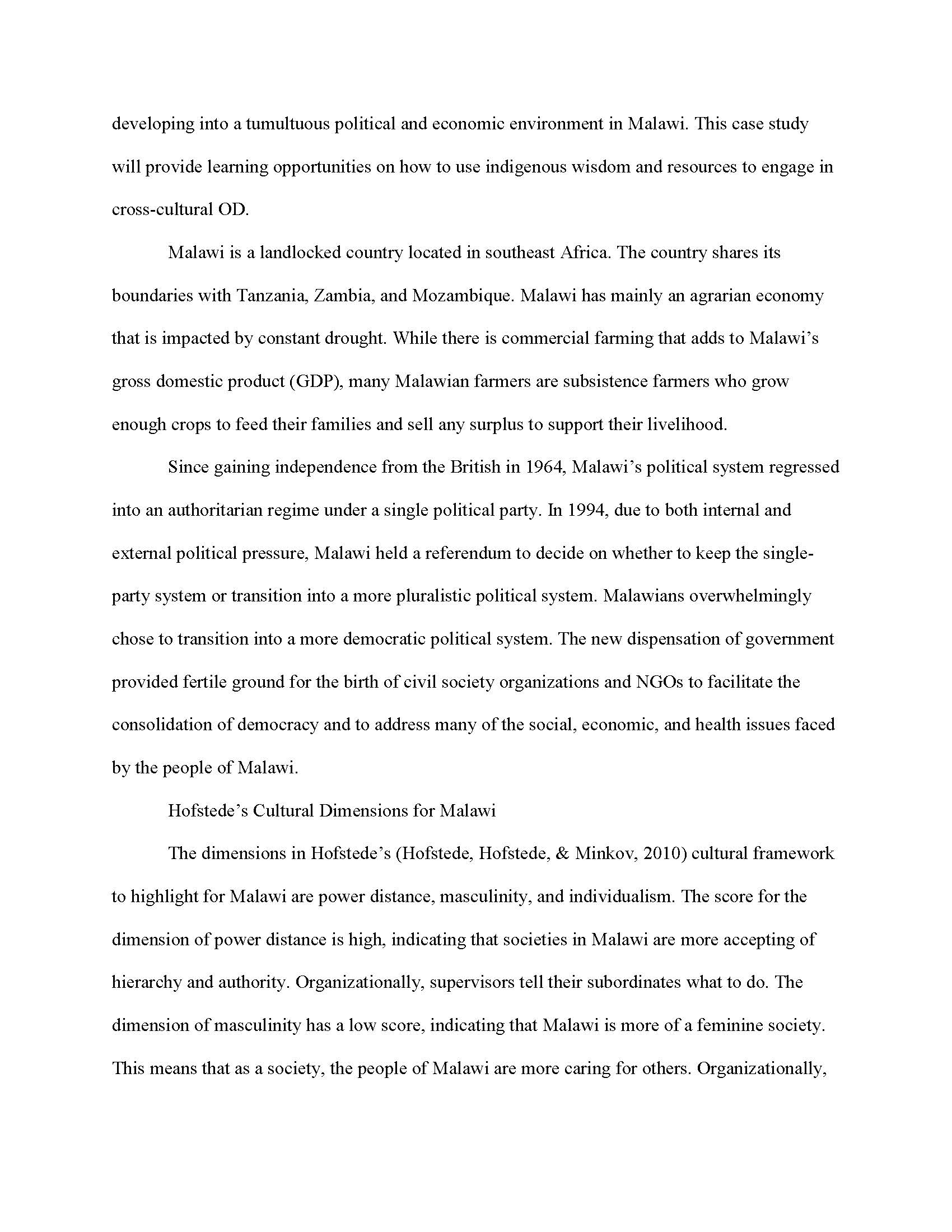 Development: Utilizing the Tenets of Ubuntu: A Global Organization Development Case Study