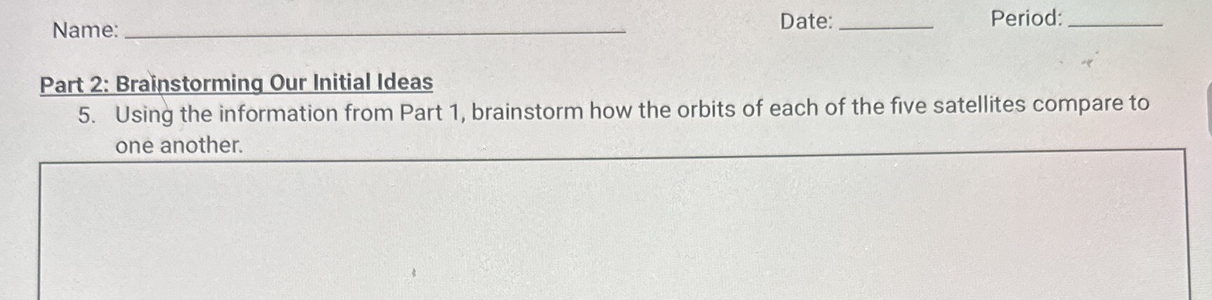 satellite technologles? The table below summarizes characteristics of the orbits for five